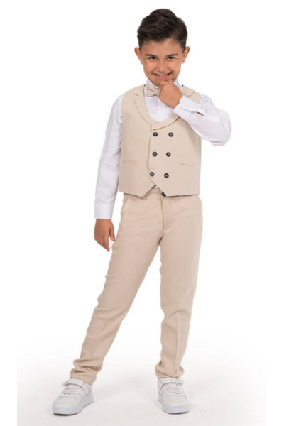 Tarz Çocuk Boy's Collared Vest Suit