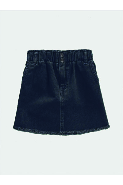 REFA COLLECTİON Girl's Elastic Waist Denim Skirt