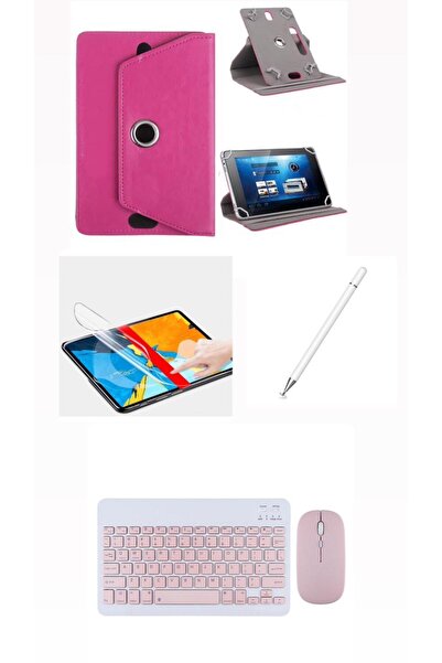 corcishop Lenovo Tab M11 TB330FU Uyumlu 4in1 Set Klavye Mouse Kılıf Kalem Ekr...