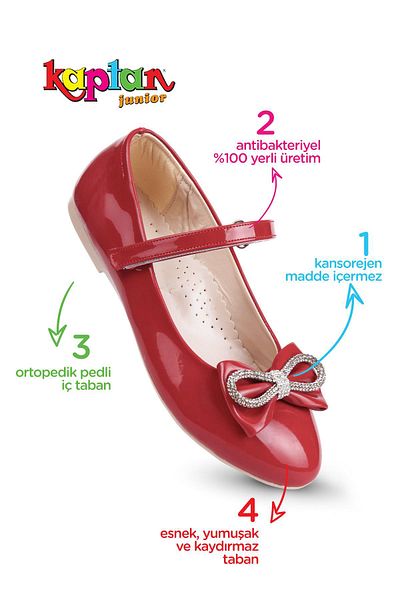 KAPTAN JUNIOR Girl's Orthopedic Shoes Ballerinas PSSK 420