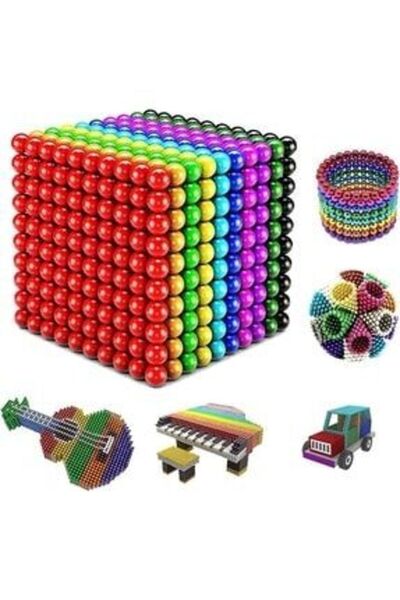 teknom Neocube Mıknatıs Oyuncak Manyetik Yapı Oyuncak Zeka Oyuncağı 1000 Adet...