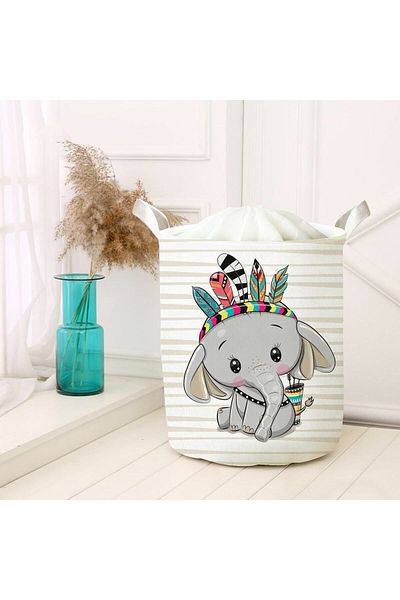 HET Concept Dirty Laundry Picnic Basket - Toy Storage Box, Organizer Folding Basket Felt Model 00231