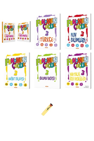 Fenomen Yayıncılık Fenomen Çocuk 3. Sınıf Matematik 1-2 Türkçe Hayat B. Fen o...