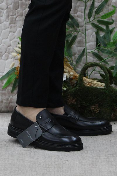 Pierre Cardin 241075 Мъжки мокасини от естествена кожа, черни
