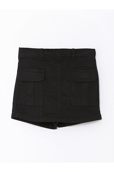 LC Waikiki Girl's Cargo Shorts Skirt - LCW Elastic Waist