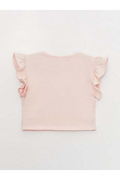 Little Star Girl's Ruffled Good Vibes T-Shirt