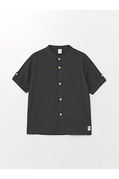 LC Waikiki LCW Převládající košile s límečkem s krátkým rukávem pro chlapečka