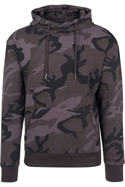 Urban Classics Herren-Kapuzenpullover mit hohem Kragen und Camouflage-Muster