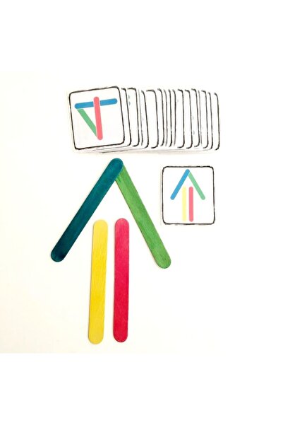 Etkinlik ve çocuk Renkli Dil Çubukları Etkinliği