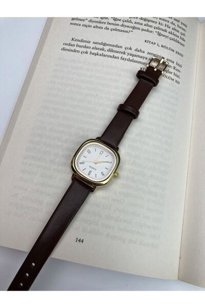 LOOKUP Women's Wristwatch Black Cord New Season Vintage Simple Gold Gold Bb0054