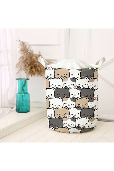 HET Concept Dirty Laundry Picnic Basket - Toy Storage Box, Organizer Folding Basket Felt Model 00062