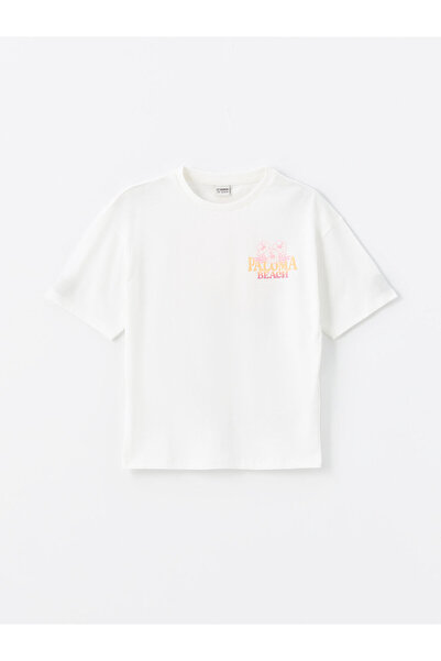 LC Waikiki Κοντομάνικο μπλουζάκι LCW Girl - Crew Neck με στάμπα