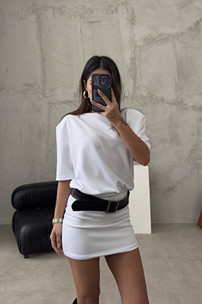 XSTİL BUTİK Feel Premium φόρεμα μπλουζάκι με επένδυση