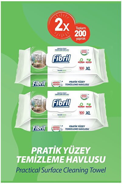 Fibril Pratik Yüzey Temizlik Havlusu Temizlik Çam Kokulu 2 X 100 (TOPLAM 200 ...