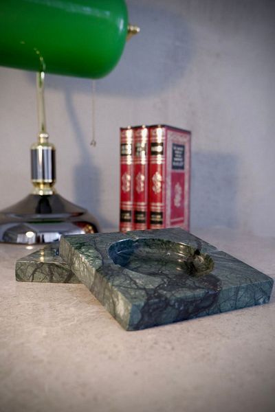 Marbel Concept Green Marble Ashtray 12cm x 12cm x 2cm