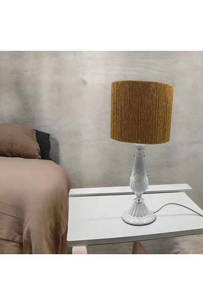 sgeteknoloji Wicker Braided Modern Lampshade - Metal Embroidered