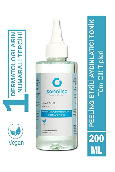 SONOLİSA Peeling Etkili Aydınlatıcı Tonik 200 ml