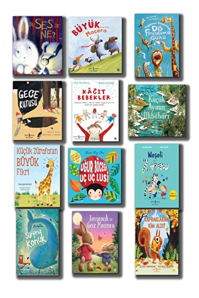 TÜRKİYE İŞ BANKASI KÜLTÜR YAYINLARI Okul Öncesi Resimli Öykülü 12 Kitap Set