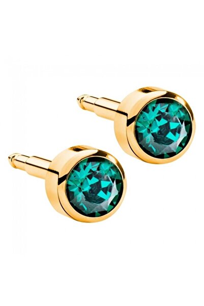 Gold Küpe Koyu Yeşil