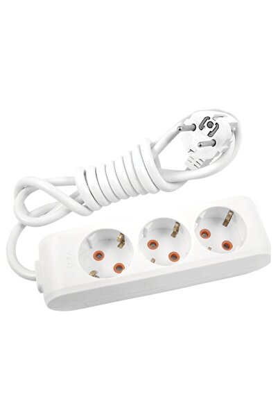 VİKO تمديد مقبس المجموعة الثلاثية مع كابل متعدد الخطوط بطول 5 أمتار وأرضية