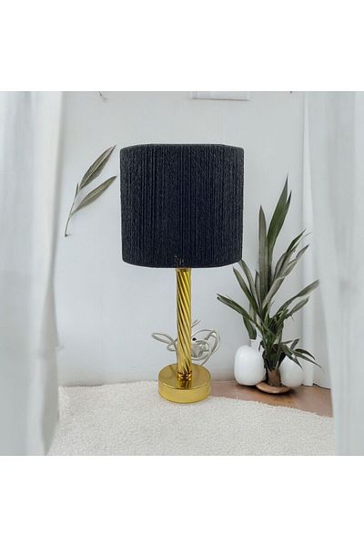 sgeteknoloji Gold Colored Modern Metal Wicker Lampshade - Flat Twisted