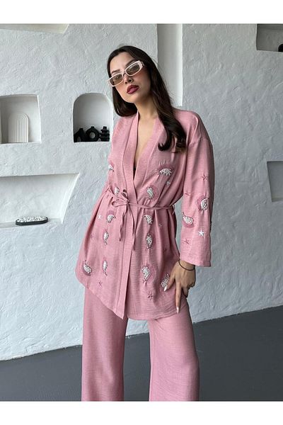 Story Embroidered and Jewelled Kimono Set