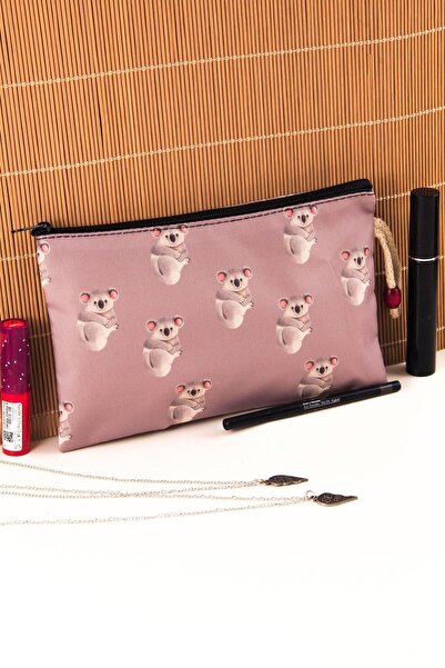 BYBAG Сладка чантичка за гримове с шарки Kuala - с цип, голяма, размер 14 см ...