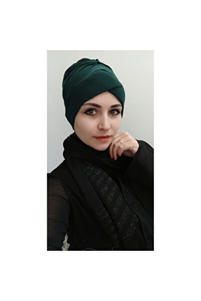 BAV Butik Ayvitrin حجاب أخضر نسائي بونيه متقاطع