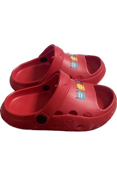 Sonimix Children's Red Printed Light Sole Slippers Sandals