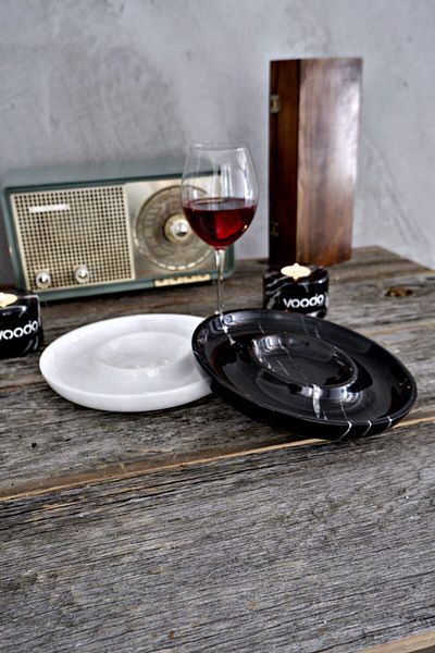 Voodo Concept Black & White Marble Presentation Snack Bowl Set of 2