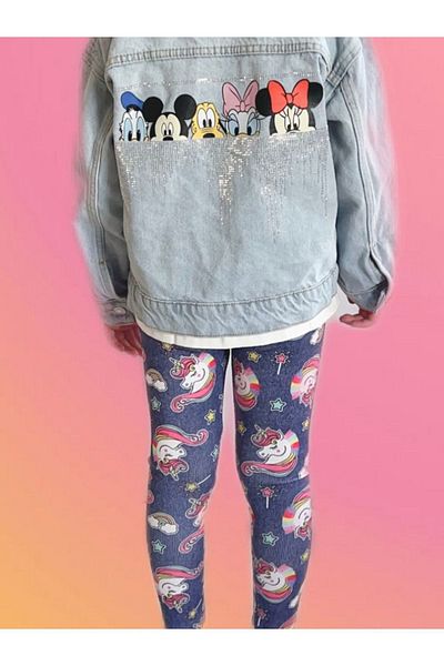 Runkli Adams Girl's Mickey Mouse Seasonal Denim Coat 3-10 Years