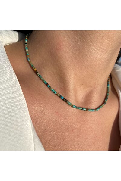 C7 Silver Hakiki Iran Firuzesi Dizi Kolye