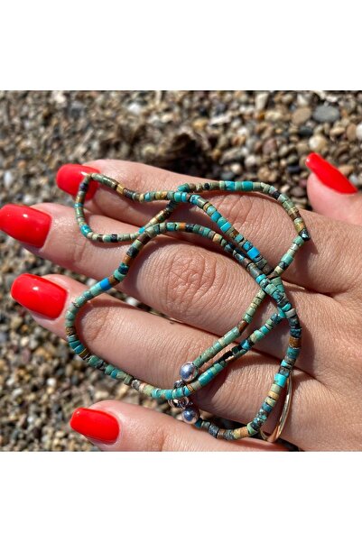 C7 Silver Hakiki Iran Firuzesi Dizi Kolye