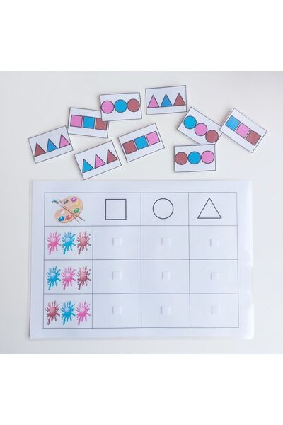 Etkinlik ve çocuk نشاط الألوان والأشكال الهندسية