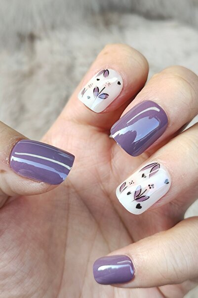 Easy Beauty Yeni Model Küt Takma Tırnak Seti Desenli 24'lü. Törpü ve Yapıştır...