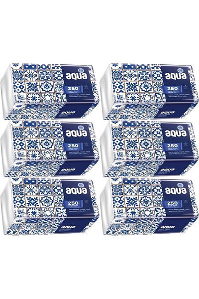 Aqua Leaf Single Practical Wipes - 250 Pack (Set of 6)