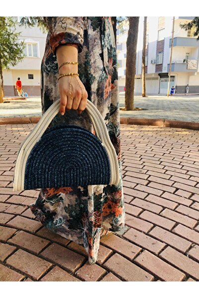 ModaCardin Geantă decorativă pentru femei din iută în stil mini boem Rose