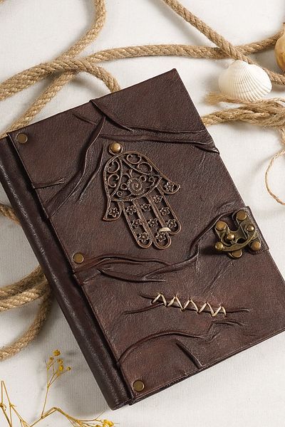 GUETTA Handmade Genuine Leather Daily Scrapbook Shamua Paper Hand
