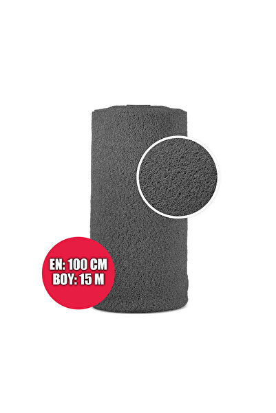 SeraTrend KARMAŞIK PASPAS 1x15 Metre GRİ PVC KIVIRCI HALI İÇ DIŞ MEKAN YOLLUK...