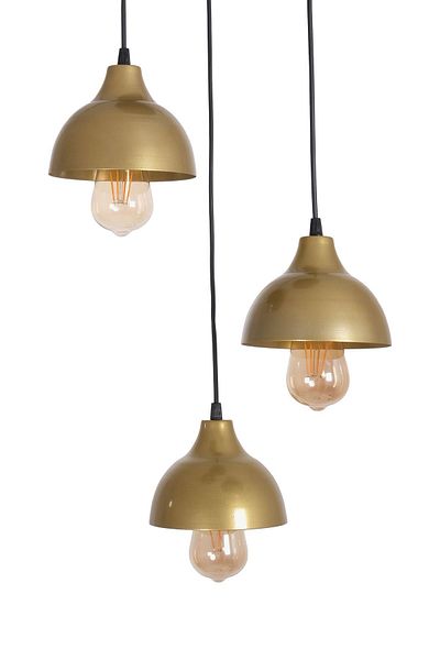 Fer Avize Kinder Modern Design Living Room - Kitchen - Cafe Black Antique Pendant Lamp 3-Piece Chandelier