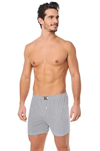 Seher Men's Boxer Briefs Frost Buttoned Patterned 12 Pack 0007