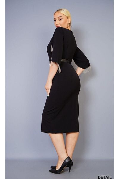 DOJERY LARGE SIZE, CHAIN DETAIL, BELTED DAILY DRESS Elegant, SPECIAL DESIGN DAILY DRESS