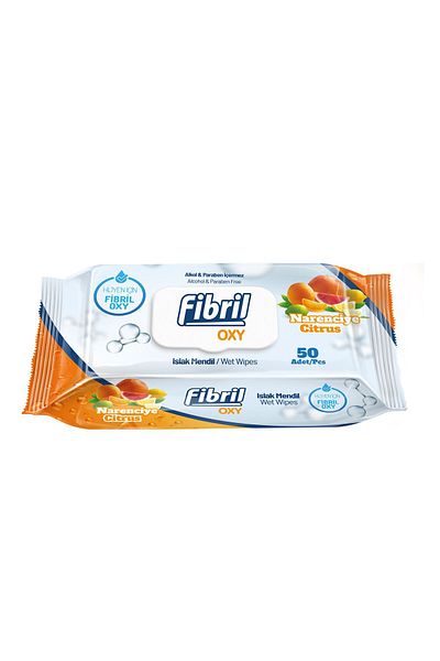 Fibril Oxy Citrus Scented Wet Wipes 24x50 Pack