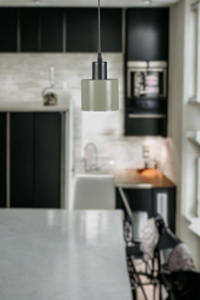 Fer Avize Mısra Modern Design Metal Headboard Green Color Pendant Lamp Cafe - Kitchen Single Chandelier