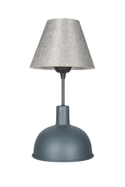 Fer Avize Prague Modern Design Gray Headed Anthracite Base Lampshade - Table - Night Lamp