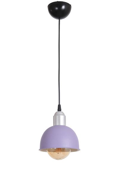 Fer Avize Bükreş Modern Design Cafe Kitchen Hall Living Room Lilac Color Metal Single Chandelier