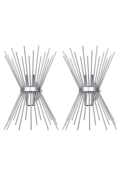 Fer Avize Hedgehog Luxury Special Design Gray Color 2-Piece Wall Sconce (2 PCS)