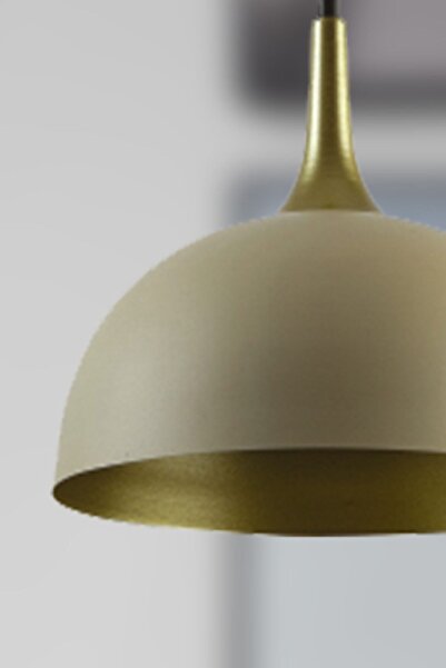 Fer Avize Manila Modern Krem Içi Eskitme Retro Metalsarkıt Cafe - Mutfak Tekli Avize