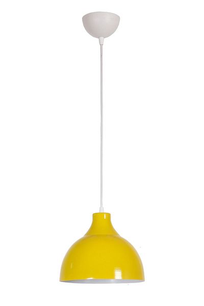 Fer Avize Rima Modern Metal Finished Yellow Color Colored Pendant Lamp Single Chandelier