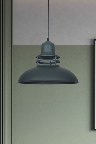 Fer Avize Lantern Modern Design Finished Pendant Lamp Metal Anthracite Color Pendant Lamp Cafe - Kitchen Single Chandelier